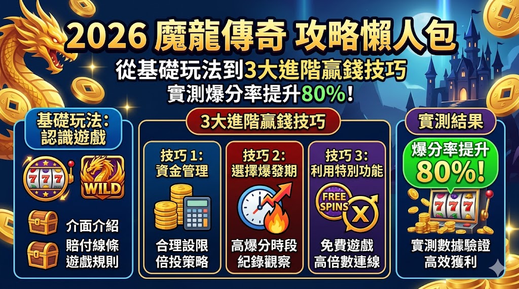 2026魔龍傳奇攻略懶人包：從基礎玩法到3大進階贏錢技巧，實測爆分率提升80%！